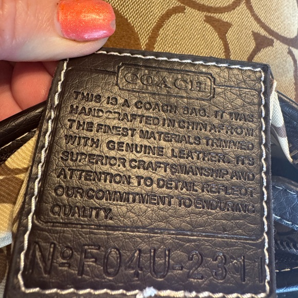 ❤️Coach Brown / Tan Crossbody Bag with Signature Design #PS - Picture 11 of 11